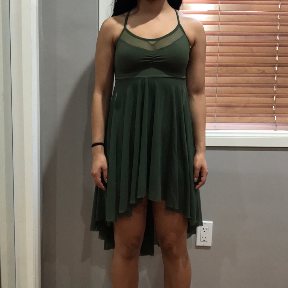 Green shorts leotard